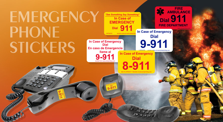 Emergency Phone Stickers