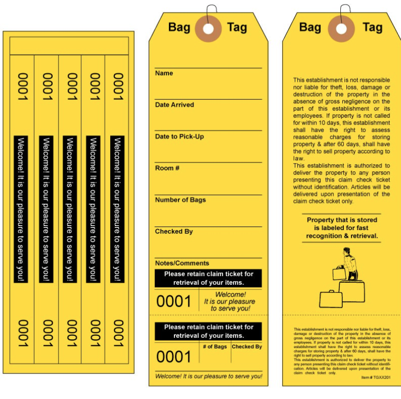 Welcome Guests with High Quality Luggage Claim Check Tags Welcome Guests with High Quality Luggage Claim Check Tags