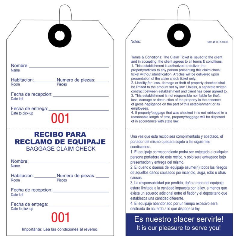 Welcome Guests with High Quality Luggage Claim Check Tags Welcome Guests with High Quality Luggage Claim Check Tags