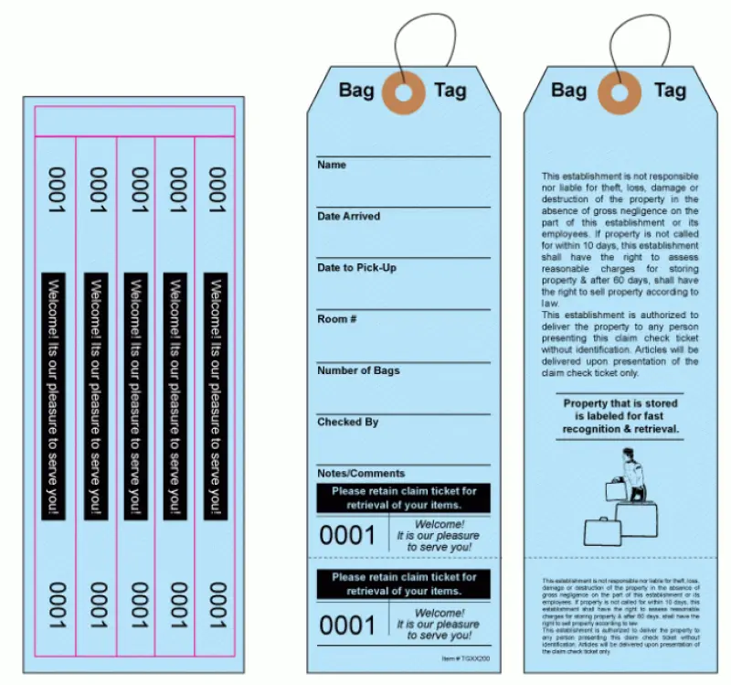 Welcome Guests with High Quality Luggage Claim Check Tags Welcome Guests with High Quality Luggage Claim Check Tags