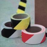 Hazard Warning Tape with Alternating Stripes