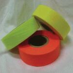 Vinyl Flagging Tape with Fluorescent Colors.