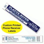 Custom printed 1 up Receiver Phone Labels