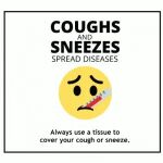 Coughs and Sneezes Spread Diseases Labels