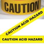Caution Acid Hazard Tape