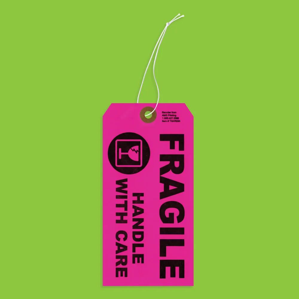 Hotel and Storage Tags for Handling Fragile Items in Luggage AMS Printing