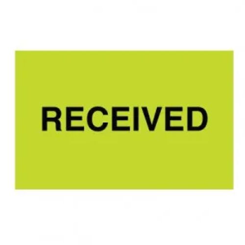 "RECEIVED" Label - AMS Printing