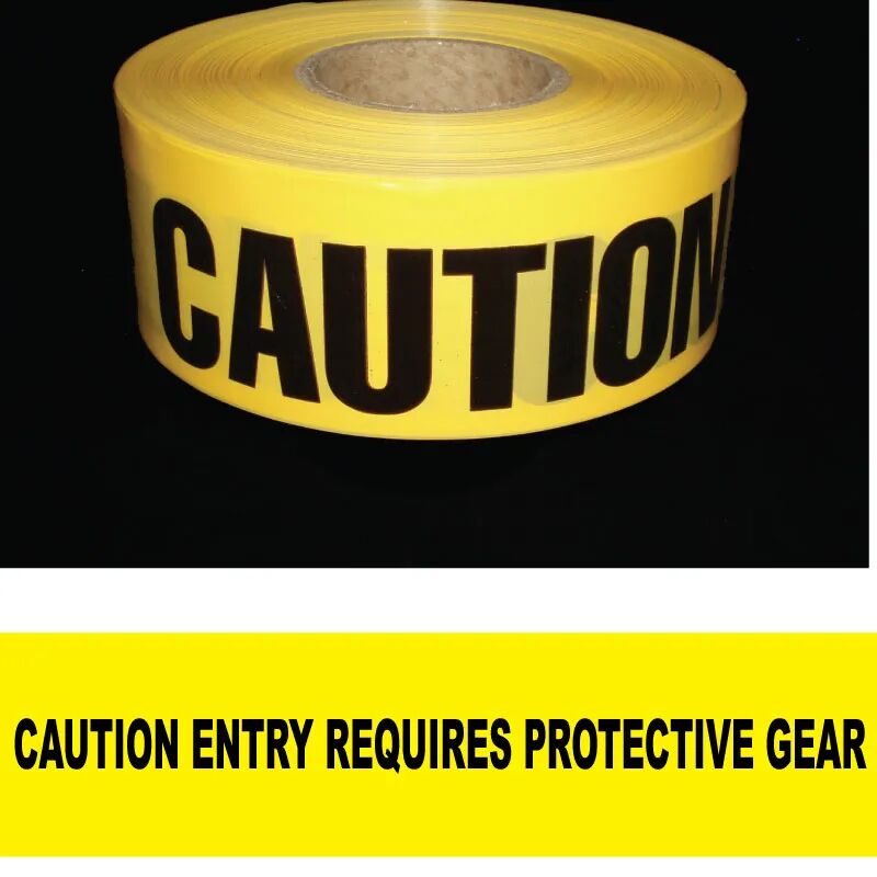 Caution Entry Requires Protective Gear Tape