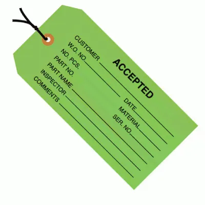 Amy13スニペットとタグセット Inspection Tags - Pre-Strung - AMS Printing
