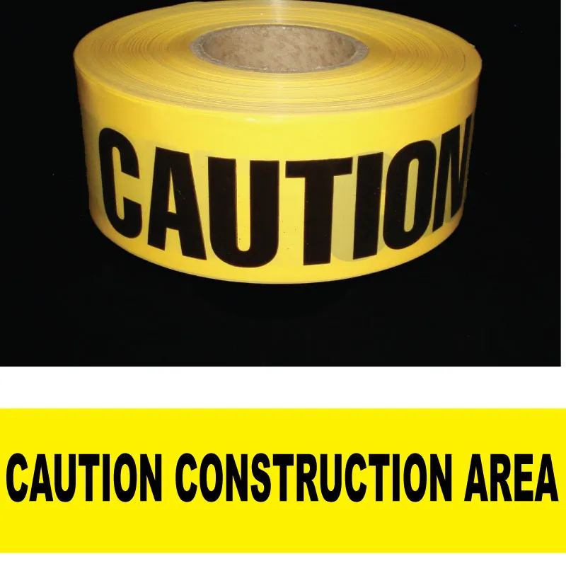 Caution Construction Area Barricade Tape AMS Printing