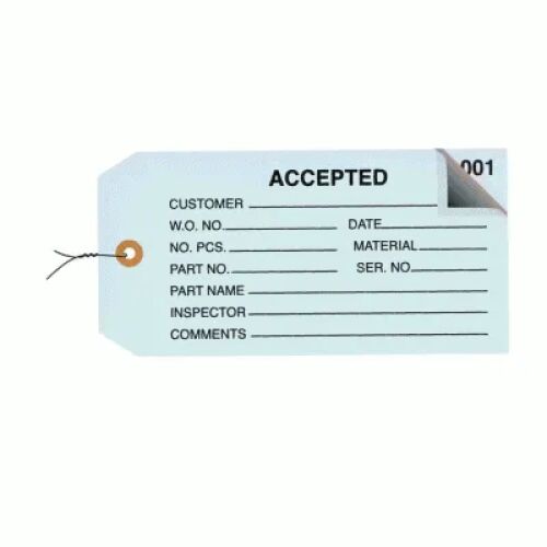 Green Inspection Tags - Repairable Or Rework Labels 4 3/4 X 2 3/8 Inch, Case Of 1000