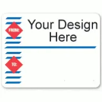 Red & Blue Colored Border Diamond Label (JML-9)