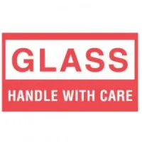 "GLASS HANDLE WITH CARE" Label 