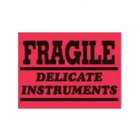 Red Fluores. "FRAGILE DELICATE INSTRUMENTS" Label