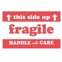 "This Side Up Fragile Handle with Care" Label