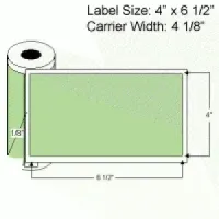 4" x 6.5" Thermal Transfer Labels on Rolls, Perf 