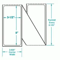 3.5" x 8" Thermal Transfer Labels Fanfolded 