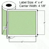 4" x 4" Thermal Transfer Labels on Rolls, Perfor 