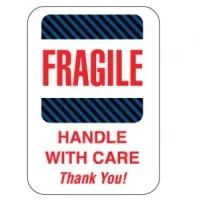"FRAGILE HANDLE WITH CARE Thank You!" Label 