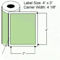 4" x 3" Thermal Transfer Labels on Rolls,No Perf   