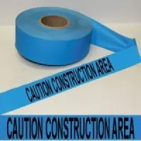 Caution Construction Area Tape, Fl.Blue 