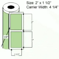 2" x 1.5" Thermal Transfer Labels on Rolls, Perf 