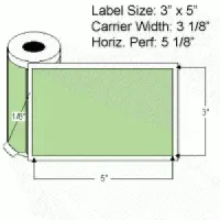 3" x 5" Thermal Transfer Labels on Rolls, Perf    