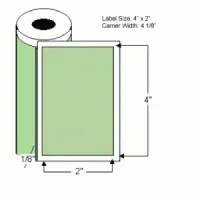 4"x2" Blue Thermal Transfer Labels on Rolls, Perf