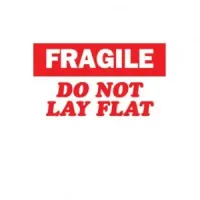 "FRAGILE DO NOT LAY FLAT" Label 