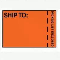 "SHIP TO:Packing List Enclosed Envps" 4.5" x 6"