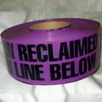 Caution Buried Reclaimed Water Below - Purple 