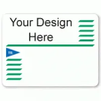 Green & Blue Colored Border Arrow Label (JML-10)