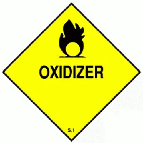 "OXIDIZER 5.1" - D.O.T. Label - AMS Printing