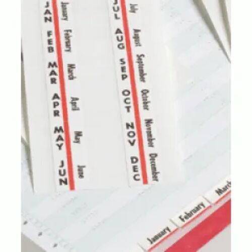 Months, Jan.Dec. Comp. Printout Index Tabs AMS Printing