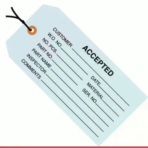 Inspection Tags - Pre-Strung - AMS Printing