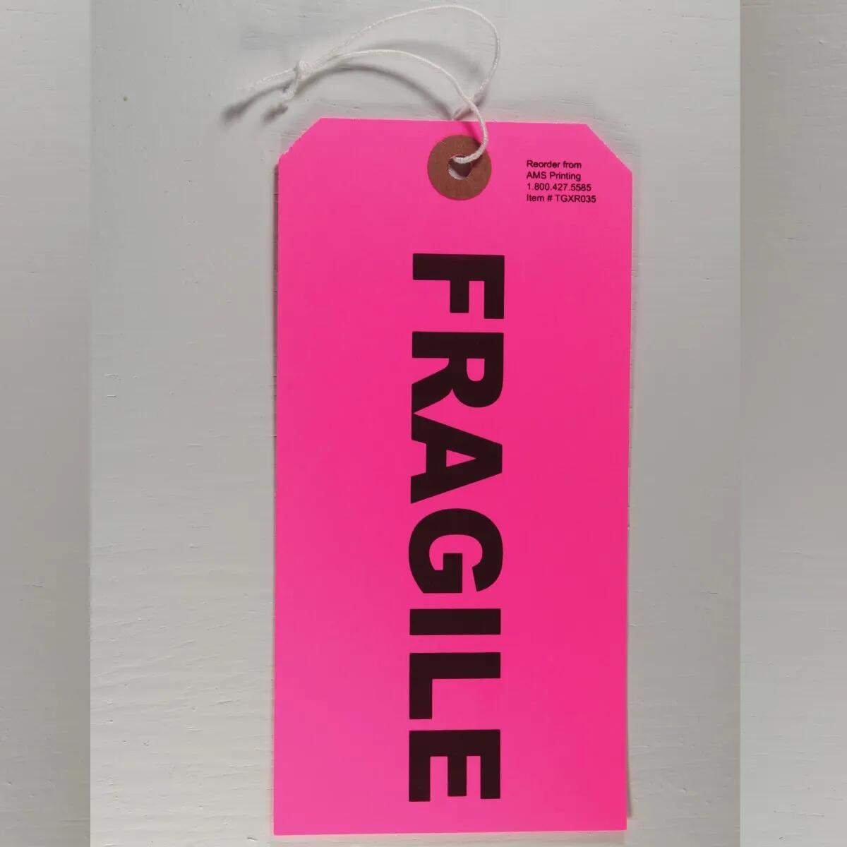 Hotel and Storage Tags for Handling Fragile Items in Luggage AMS Printing