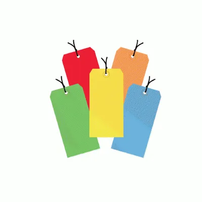 Assorted Tag Color Packs - Pre-Strung - AMS Printing