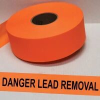 Danger Lead Removal, etc. Tape, Fl. Orange 