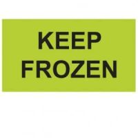 "KEEP FROZEN" Fluorescent Green Label 