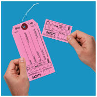 Pink Bag Identification Tags, Manifold Construction with 8 Labels