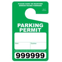 Plastic Parking Permits - Consecutively Numbered