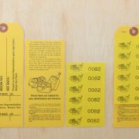 Bag Identification Tags, Manifold Construction with 6 Labels
