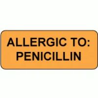 ALLERGY Alert Labels