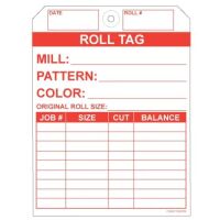 Carpet Roll Tag - Red on 10pt Tag