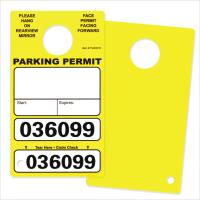 Paper Parking Permit Hang Tags - Available In Different Colors