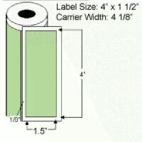 4" x 1.5" Thermal Transfer Labels on Rolls, Perf 