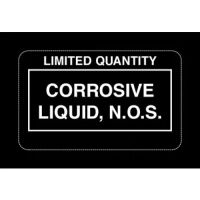 "Limited Quantity Corrosive Liquid, NOS" Label 