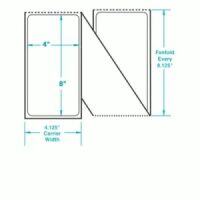 4" x 8" Thermal Transfer Labels Fanfolded 