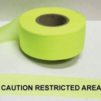 Caution Restricted Area Keep Out Tape, Fl. Yellow