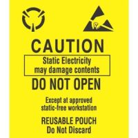 "CAUTION Static Electricity May Damage" Labels